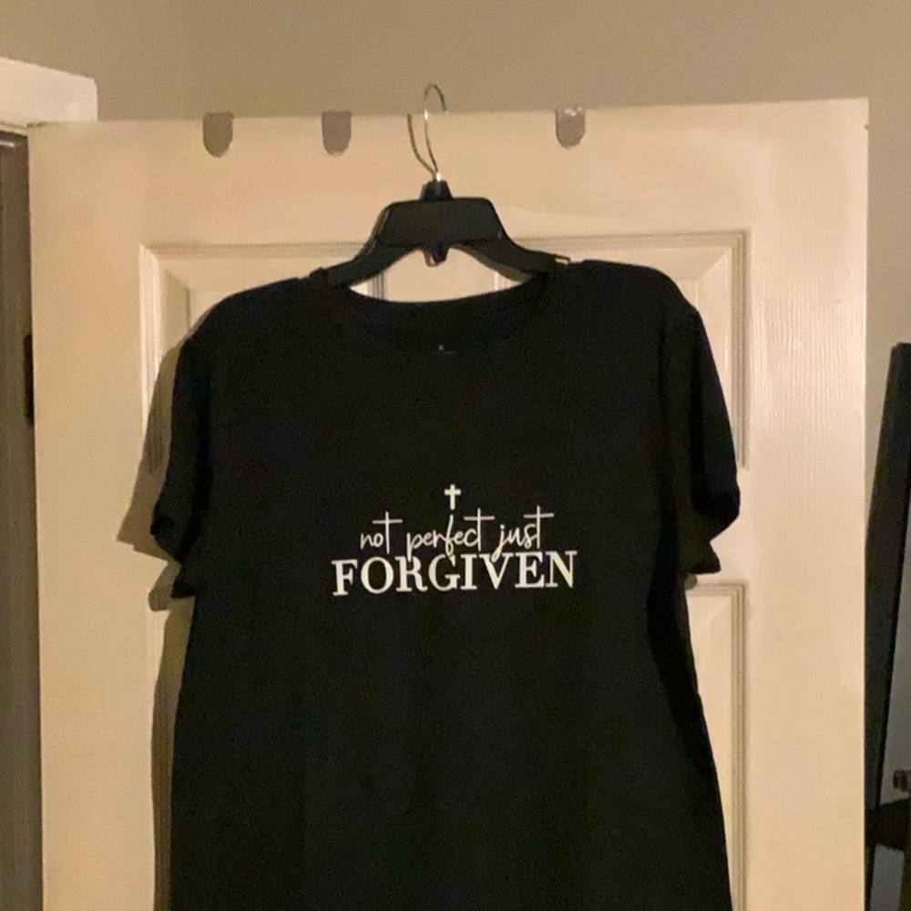 Black 'Not Perfect Just Forgiven' Women's Top